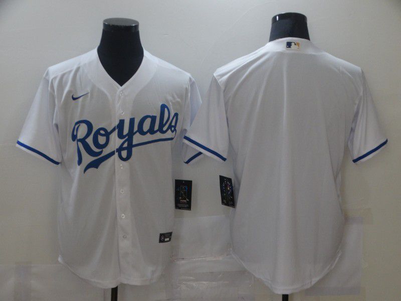 Men Kansas City Royals Blank White Game Nike MLB Jerseys->kansas city royals->MLB Jersey